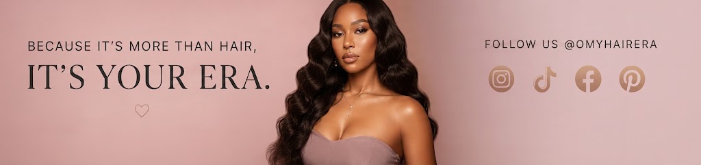 Model with long body wave OMYHAIRERA hair — because it's more than hair, it's your era